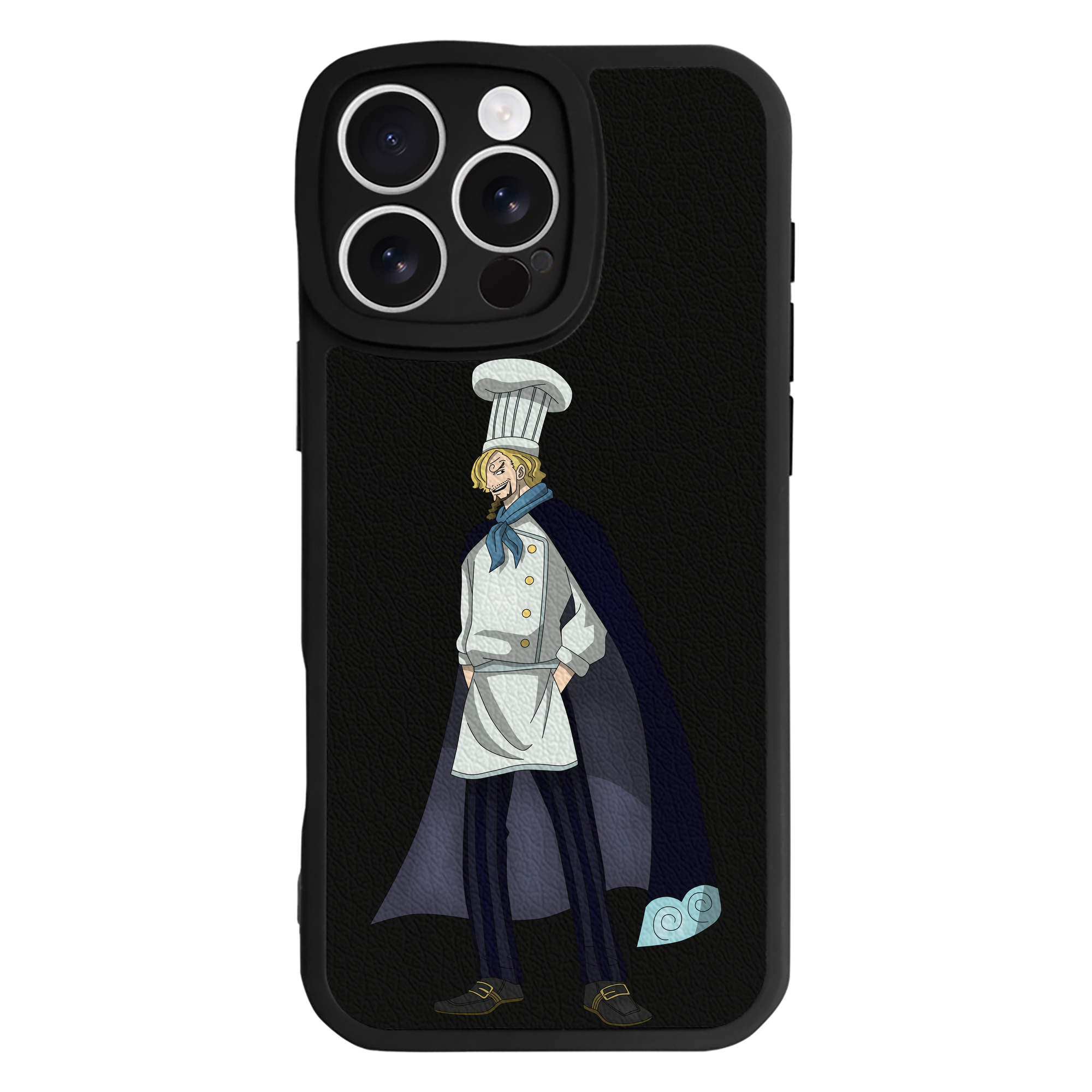 （画像用） ワンピース サンジ ONE PIECE Sanji 【iPhone 16シリーズ対応】シリコンスマホケース（レザー調） 材質：シリコン